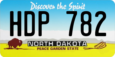 ND license plate HDP782