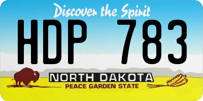 ND license plate HDP783