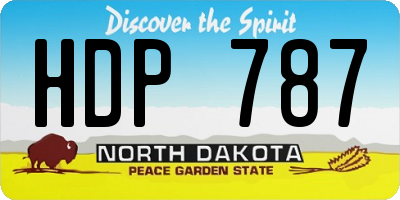 ND license plate HDP787