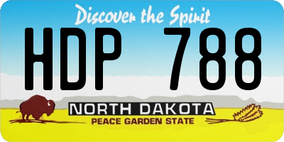 ND license plate HDP788