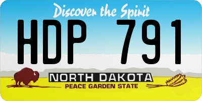ND license plate HDP791