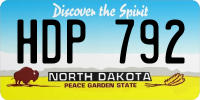 ND license plate HDP792