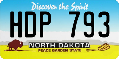 ND license plate HDP793