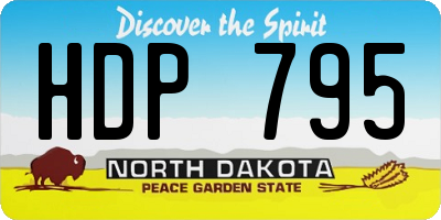 ND license plate HDP795
