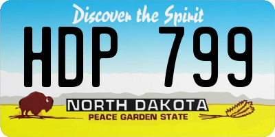ND license plate HDP799