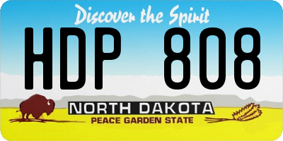ND license plate HDP808