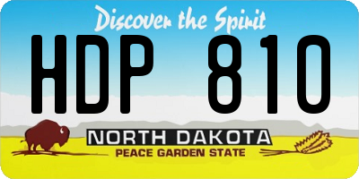 ND license plate HDP810