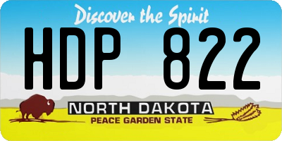 ND license plate HDP822