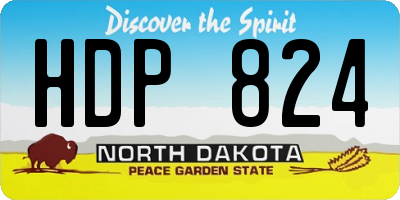 ND license plate HDP824