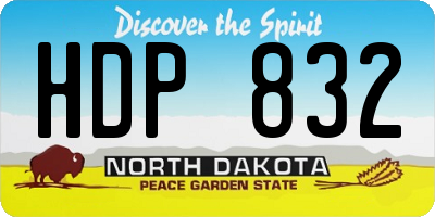 ND license plate HDP832