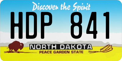 ND license plate HDP841