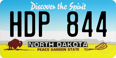 ND license plate HDP844