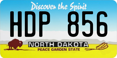 ND license plate HDP856