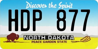 ND license plate HDP877