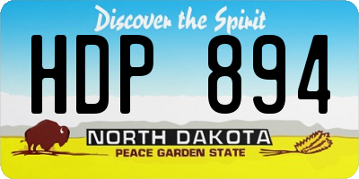 ND license plate HDP894