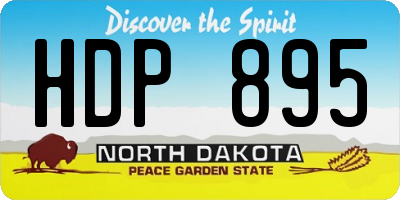 ND license plate HDP895