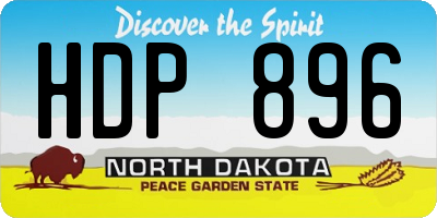 ND license plate HDP896