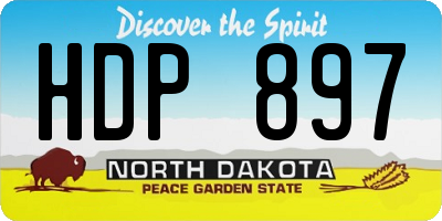 ND license plate HDP897