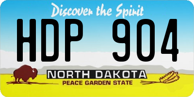 ND license plate HDP904