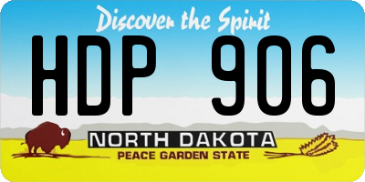 ND license plate HDP906
