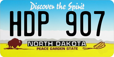 ND license plate HDP907
