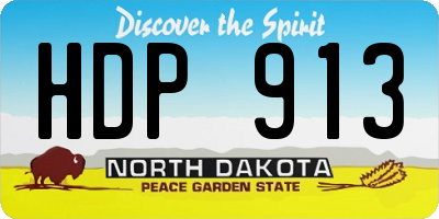 ND license plate HDP913