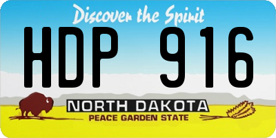 ND license plate HDP916
