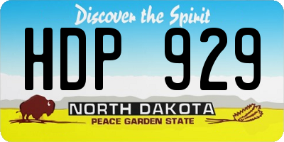 ND license plate HDP929