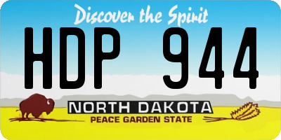 ND license plate HDP944