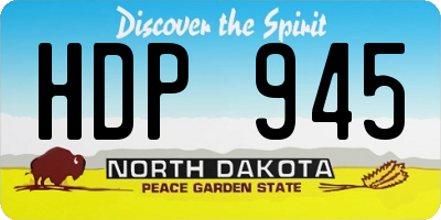 ND license plate HDP945