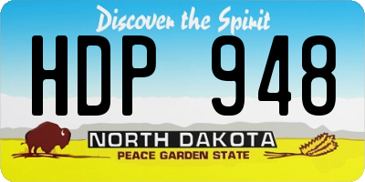 ND license plate HDP948