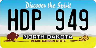 ND license plate HDP949