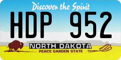 ND license plate HDP952