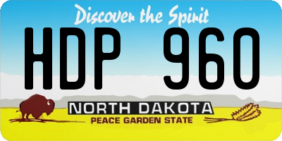 ND license plate HDP960