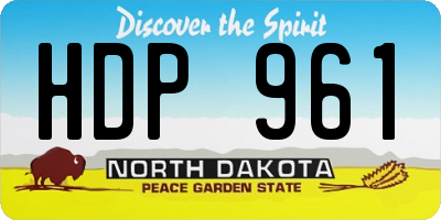 ND license plate HDP961