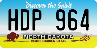 ND license plate HDP964