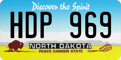 ND license plate HDP969