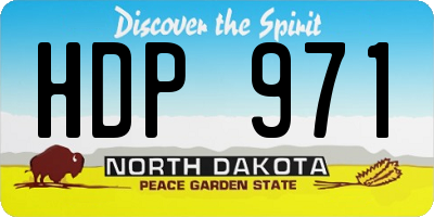 ND license plate HDP971