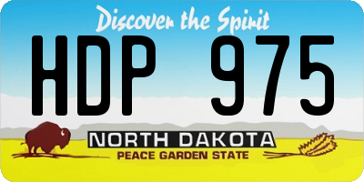 ND license plate HDP975