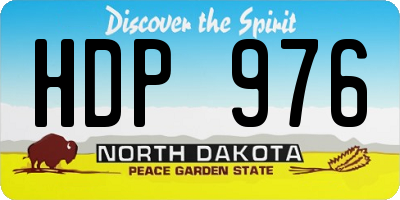ND license plate HDP976