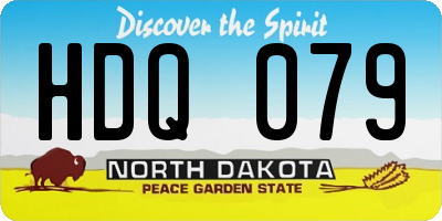 ND license plate HDQ079