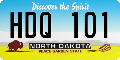 ND license plate HDQ101
