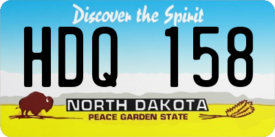 ND license plate HDQ158