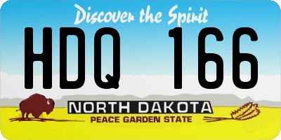 ND license plate HDQ166