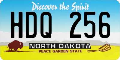 ND license plate HDQ256
