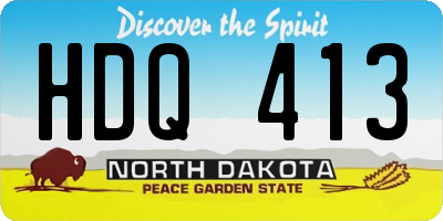 ND license plate HDQ413