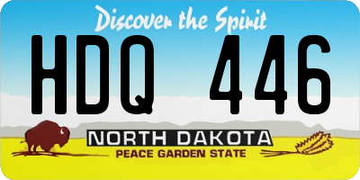 ND license plate HDQ446