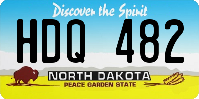 ND license plate HDQ482