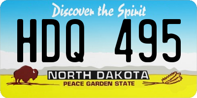 ND license plate HDQ495