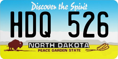 ND license plate HDQ526